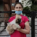 Happy family — Krisha, adopted a Shih-Tzu